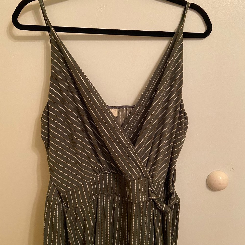 Green striped jumpsuit